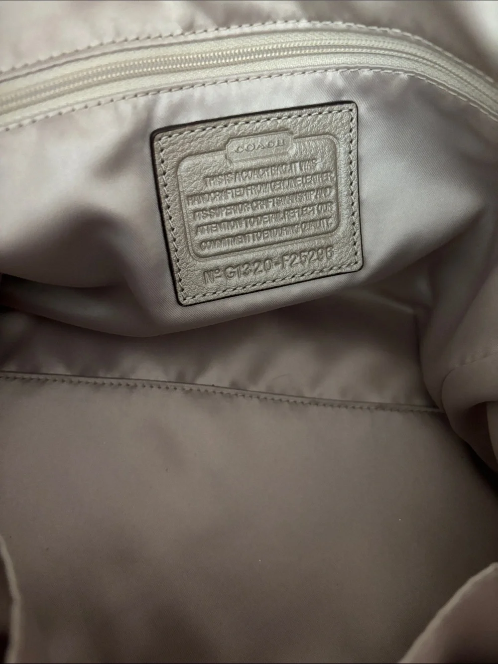COACH- Taylor metallic Beige leather satchel